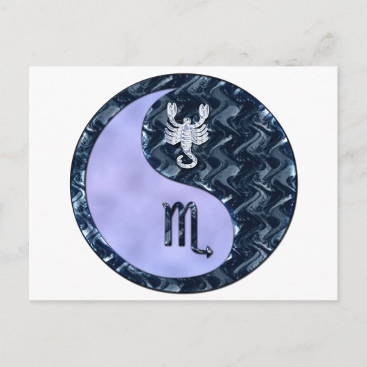 Scorpio Yin Yang Briefkaart (Voorkant)