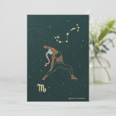 Scorpio Yoga Girl Birthday Kaart (Staand voorkant)