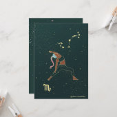Scorpio Yoga Girl Birthday Kaart (Voorkant / Achterkant in situ)