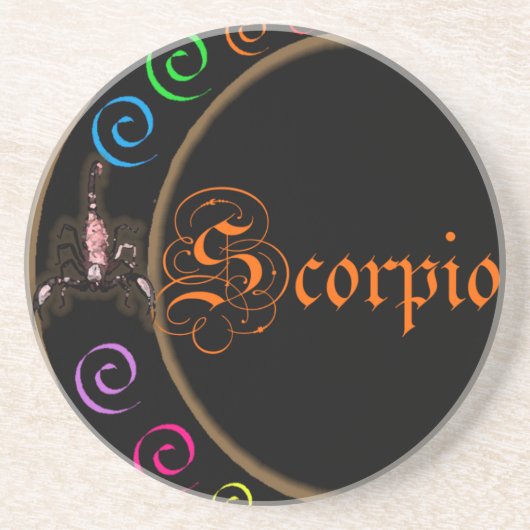 Scorpio Zandsteen Onderzetter (Voorkant)