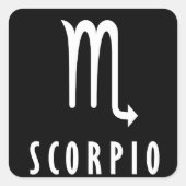 Scorpio zodiaal teken vierkante sticker (Voorkant)