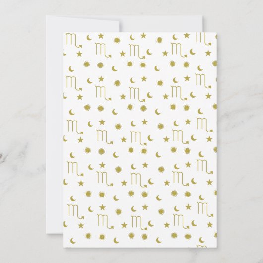 Scorpio zodiaal water bord uitnodiging sjabloon (Achterkant)