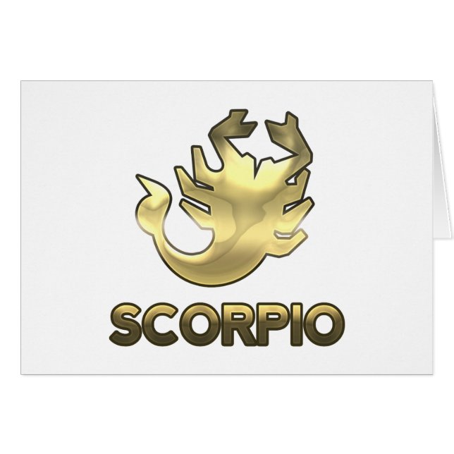 Scorpio zodiab bord - oude goudeditie (Voorkant Horizontaal)