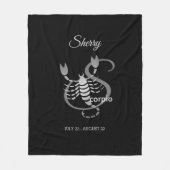 Scorpio - Zodiab Fleece Deken (Voorkant)