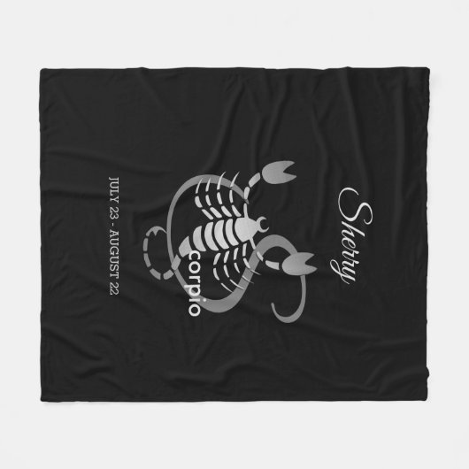 Scorpio - Zodiab Fleece Deken (Voorkant (Horizontaal))