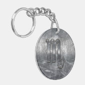 Scorpio Zodiab Onderteken Onderdruk Industriële st Sleutelhanger (Voorkant Links)