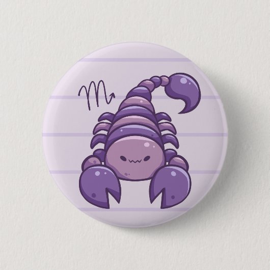 Scorpio Zodiac Animal Button (Voorkant)