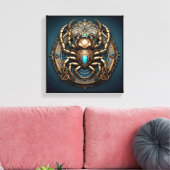 Scorpio Zodiac Art Canvas – Mechanica Astralis (Insitu (Woonkamer))