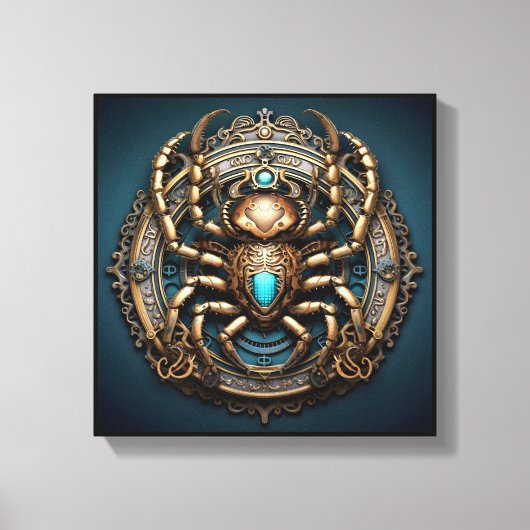 Scorpio Zodiac Art Canvas – Mechanica Astralis (Voorkant)