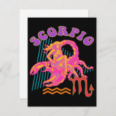 Scorpio Zodiac Art Owner Gift | Cute, Funny Gift Kaart (Voorkant / Achterkant)