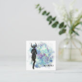 *~* SCORPIO Zodiac Astrologie Lezingen Blauwgroen  Vierkante Visitekaartje (Staand voorkant)