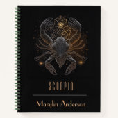 SCORPIO ZODIAC ASTROLOGY CONSTELLATION CUSTOM NOTITIEBOEK (Voorkant)