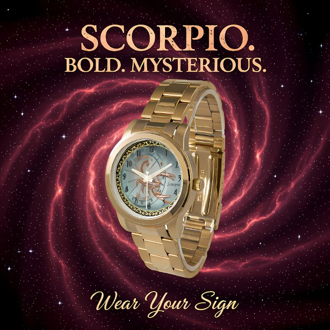 Scorpio Zodiac Astrology design Horloge (Creator heeft geüpload)