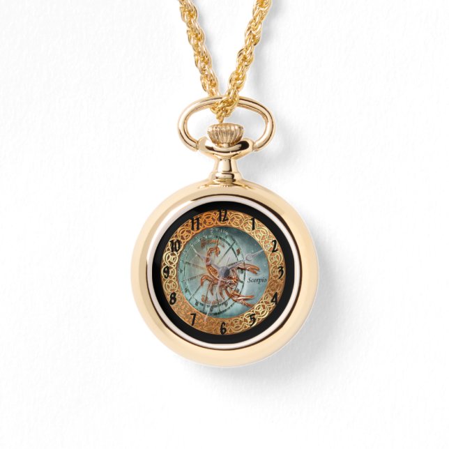 Scorpio Zodiac Astrology design Horloge (Voorkant)