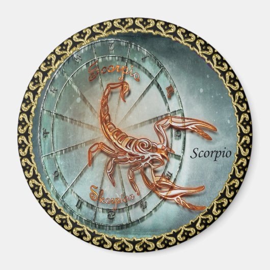 Scorpio Zodiac Astrology design Magneet (Voorkant)