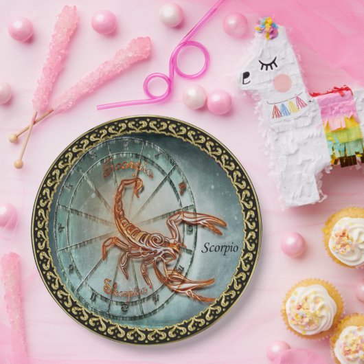 Scorpio Zodiac Astrology design Papieren Bordje (Feest)