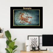 Scorpio Zodiac Astrology design Poster (Thuiskantoor)