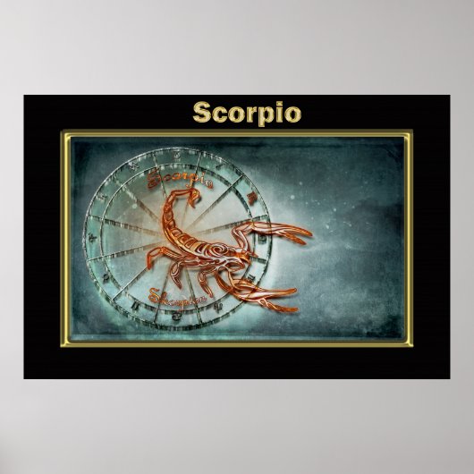Scorpio Zodiac Astrology design Poster (Voorkant)