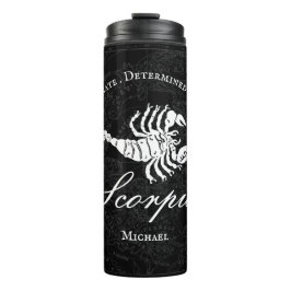 Scorpio Zodiac Astrology Personality Black Custom Thermosbeker