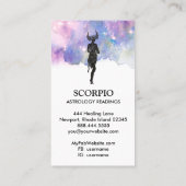 *~* SCORPIO Zodiac Astrology Readings Blue Pink Visitekaartje (Achterkant)