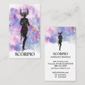*~* SCORPIO Zodiac Astrology Readings Blue Pink Visitekaartje (Voorkant / Achterkant)