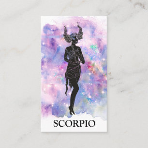 *~* SCORPIO Zodiac Astrology Readings Blue Pink  Visitekaartje