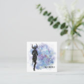 *~* SCORPIO Zodiac Astrology Readking Pink + Blue Vierkante Visitekaartje (Staand voorkant)