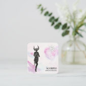*~* SCORPIO Zodiac Astrology Readments Violet Blue Vierkante Visitekaartje (Staand voorkant)