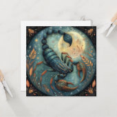 Scorpio Zodiac Astrology Sign Mystical Birthday Kaart (Voorkant / Achterkant in situ)