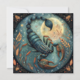Scorpio Zodiac Astrology Sign Mystical Birthday Kaart