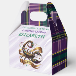 Scorpio Zodiac Baby Shower 5"w x 3"l x 6.5"h Bedankdoosjes