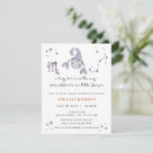 Scorpio Zodiac Baby Shower Invitation Feestdagenkaart (Staand voorkant)