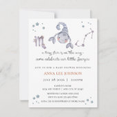 Scorpio Zodiac Baby Shower Invitation Feestdagenkaart (Voorkant)