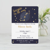 Scorpio zodiac Baby shower Uitnodiging (Staand voorkant)