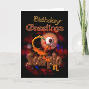 Scorpio Zodiac Birthday Greetings van Valxart Kaart