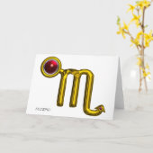 SCORPIO Zodiac Birthday Kaart (Gele Bloem)