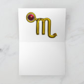 SCORPIO Zodiac Birthday Red Grenade Kaart (Binnen)