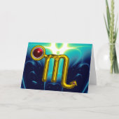 SCORPIO Zodiac Birthday Red Grenade Kaart (Voorkant)