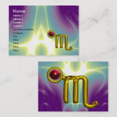 SCORPIO ZODIAC BIRTHDAY Red Grenade Visitekaartje (Voorkant / Achterkant)