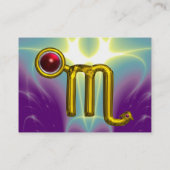 SCORPIO ZODIAC BIRTHDAY Red Grenade Visitekaartje (Achterkant)