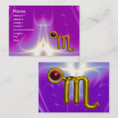 SCORPIO ZODIAC BIRTHDAY Red Grenade Visitekaartje (Voorkant / Achterkant)