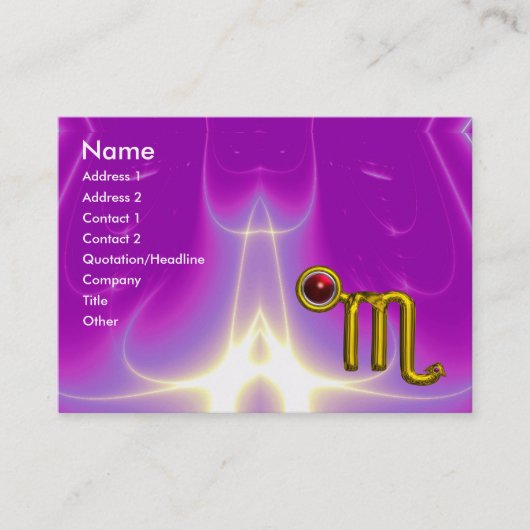 SCORPIO ZODIAC BIRTHDAY Red Grenade Visitekaartje (Voorkant)