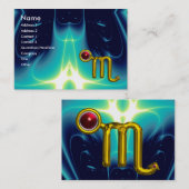 SCORPIO ZODIAC BIRTHDAY Red Grenade Visitekaartje (Voorkant / Achterkant)