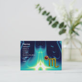 SCORPIO ZODIAC BIRTHDAY Red Grenade Visitekaartje (Staand voorkant)