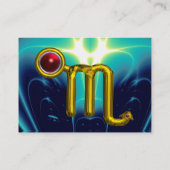 SCORPIO ZODIAC BIRTHDAY Red Grenade Visitekaartje (Achterkant)