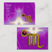 SCORPIO ZODIAC BIRTHDAY Red Grenade Visitekaartje (Voorkant / Achterkant)