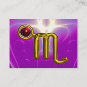 SCORPIO ZODIAC BIRTHDAY Red Grenade Visitekaartje (Achterkant)