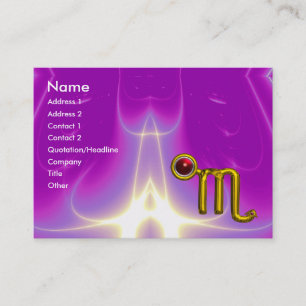 SCORPIO ZODIAC BIRTHDAY Red Grenade Visitekaartje