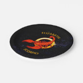 Scorpio Zodiac Birthday-teken met uw aangepaste na Papieren Bordje (Gekanteld)