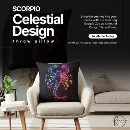 Scorpio Zodiac Celestial Design Sierkussen